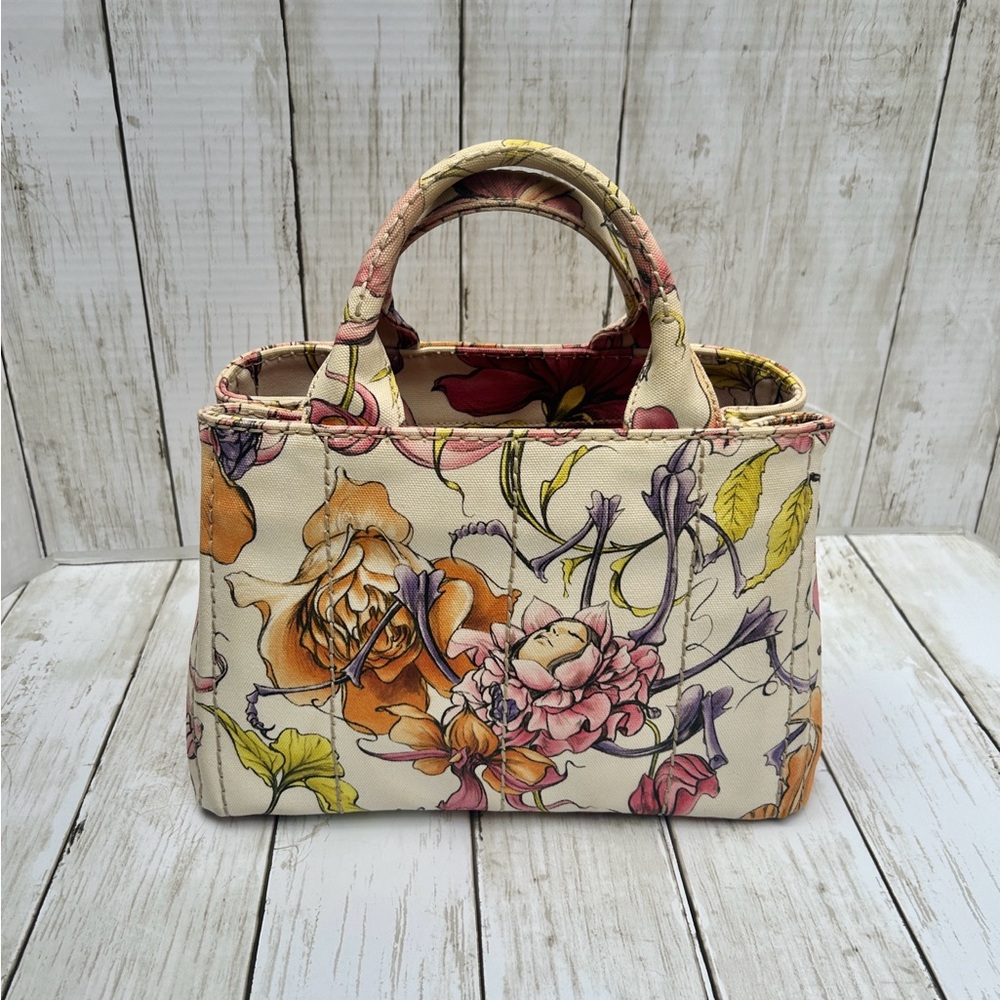 PRADA CANAPA FAIRY JAMES JEAN 2 Way Convertible Tote Art: 1BG439 #100
